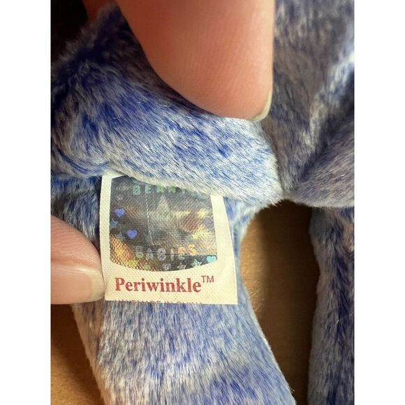 RETIRED 2000 TY Beanie Babies PERIWINKLE E-Bear Online Exclusive Collectible - Picture 8 of 9